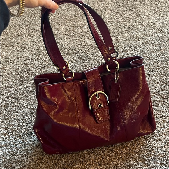 COACH soho east west tote Vintage patent leather shoulder bag - Picture 1 of 6